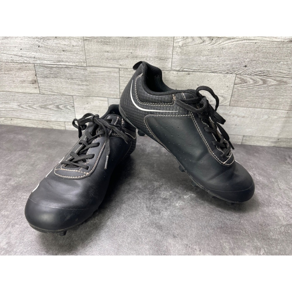Adidas Rundown Baseball Cleats Youth Kids 1.5M Shoes Black White Athletic ABBC21